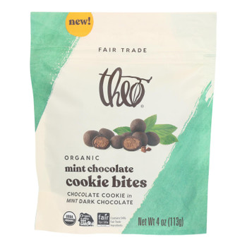Theo Chocolate - Cookie Bts Mint Chocolate Dark - Case Of 6-4 Oz
