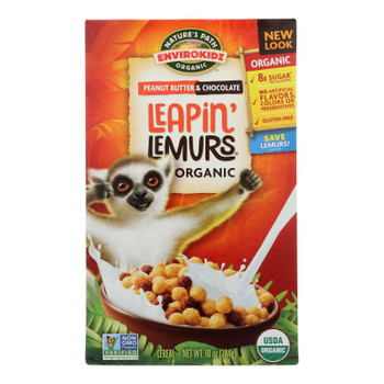 Envirokidz - Leapin' Lemurs Cereal - Peanut Butter And Chocolate - Case Of 12 - 10 Oz.