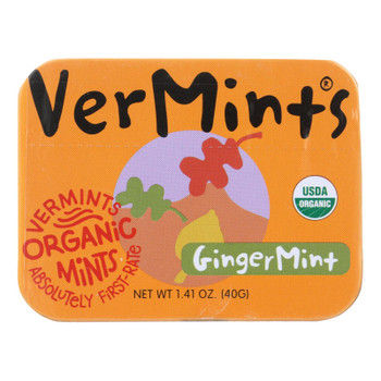 Vermints Breath Mints - All Natural - Gingermint - 1.41 Oz - Case Of 6