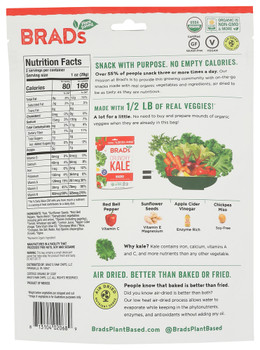 Brads Plant Based Kale Nacho Crnchy - Case of 12 - 2.000 OZ