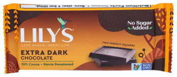 Lilys Sweets Dark Chocolate Bar 70 - Case of 18 - .700 OZ