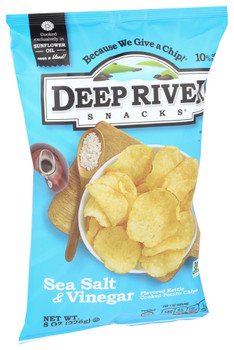 Deep River Chips Kttl Sea Slt Vnegar - Case of 12 - 8.000 OZ