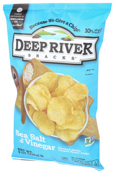 Deep River Chips Kttl Sea Slt Vnegar - Case of 12 - 8.000 OZ