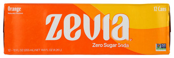 Zevia Soda Zero Orange 12pk - Case of 2 - 144.0 FO