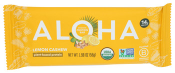 Aloha Bar Lemon Cashew - Case of 12 - 1.980 OZ