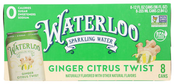 Waterloo Sparkling Water Water Sprklng Gingr - Case of 3 - 96.00 FO