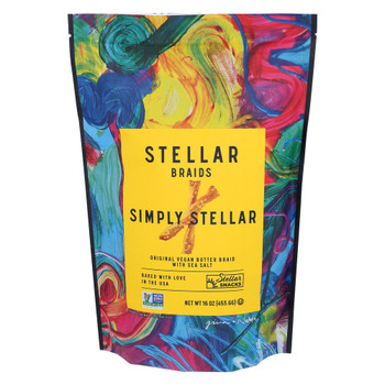 Stellar Snacks Pretzel Braids Smply Stlr - Case of 12 - 16.00 OZ