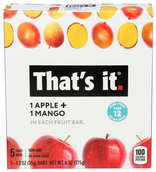 Thats It Bar Apple Mango 5ct - Case of 6 - 6.000 OZ