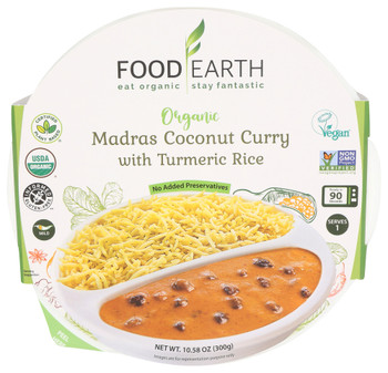 Food Earth Curry Mad Ccnt Turm Rice - Case of 6 - 10.58 OZ