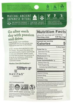 Navitas Matcha Powder Org - 3.000 OZ