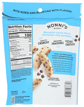 Nonnis Bites Bscotti Choc Chp - Case of 6 - 4.800 OZ