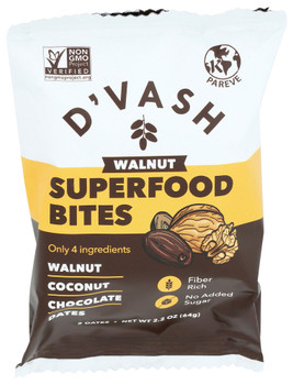 Dvash Organics Bar Bites Wlnt Coco Choco - Case of 48 - 2.200 OZ