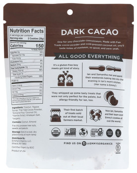 Emmysorg Cookie Coconut Drk Cacao - Case of 6 - 4.000 OZ