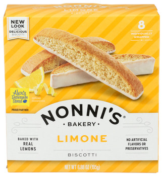 Nonnis Biscotti Limone - Case of 6 - 6.880 OZ