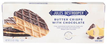 Jules Destrooper Crisps Bttr Choc Dppd - Case of 12 - 3.500 OZ