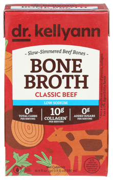 Dr Kellyann Broth Bone Beef Low Sodm - Case of 6 - 16.90 OZ