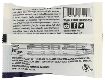 Protein Puck Bar Mighty Moxie - Case of 16 - 3.250 OZ