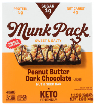 Munk Pack Bar Pntbtr Drk Choc 4pk - Case of 6 - 4.920 OZ