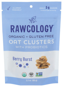 Rawcology Oat Clusters Berry B Org - Case of 6 - 3.200 OZ