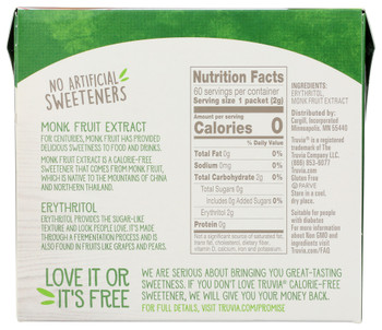 Truvia Sweetener Monk Fruit - Case of 12 - 4.230 OZ