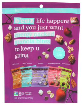 Bcuz Snacks Granola Bites Variety Pk - Case of 6 - 5.000 OZ