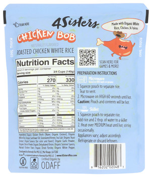 4sisters Rice Org White Rstd Chick Rte - Case of 12 - 6.000 OZ