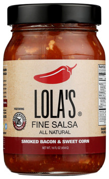 Lolas Fine Hot Sauce Salsa Smk Bacon N Swt Co - Case of 6 - 16.00 FO