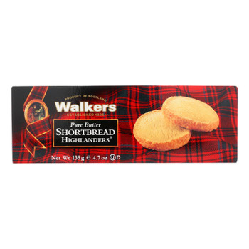 Walkers Shortbread - Pure Butter Highlanders - Case Of 12 - 4.7 Oz.