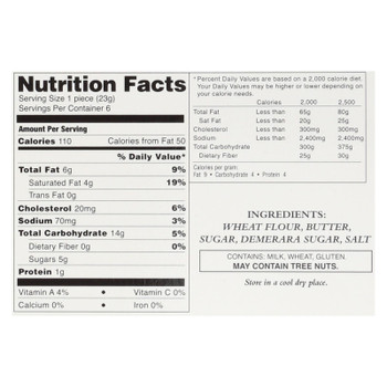 Walkers Shortbread - Pure Butter Highlanders - Case Of 12 - 4.7 Oz.