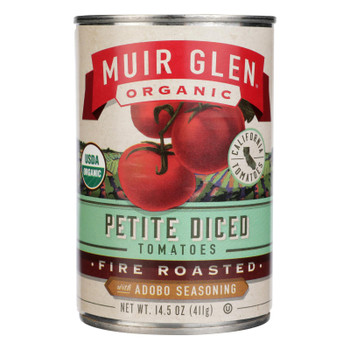 Muir Glen Diced Adobo Fire Roasted Tomato - Tomato - Case Of 12 - 14.5 Oz.