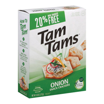 Manischewitz - Tam Tams Snack Crackers - Onion - Case Of 12 - 9.6 Oz.