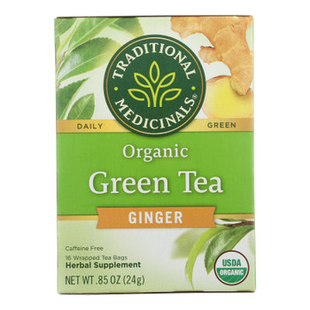 Traditional Medicinals Organic Green Tea Ginger - 16 Tea Bags