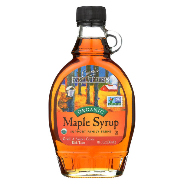 Coombs Family Farms - Organic Maple Syrup Grade A Dark Amber - Case Of 12 - 8 Fl Oz