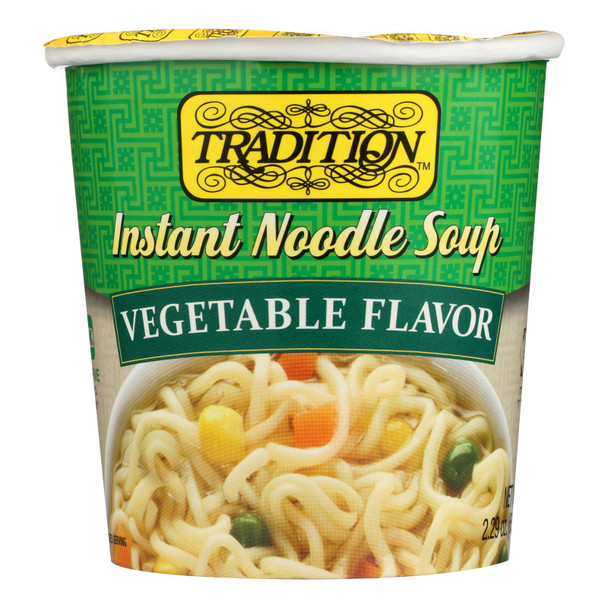 Tradition Instant Noodle Soup - Vegetable Flavor - Case Of 12 - 2.29 Oz.