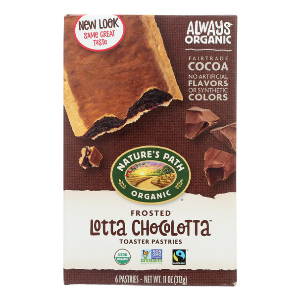 Nature's Path Organic Frosted Toaster Pastries - Lotta Chocolotta - Case Of 12 - 11 Oz.