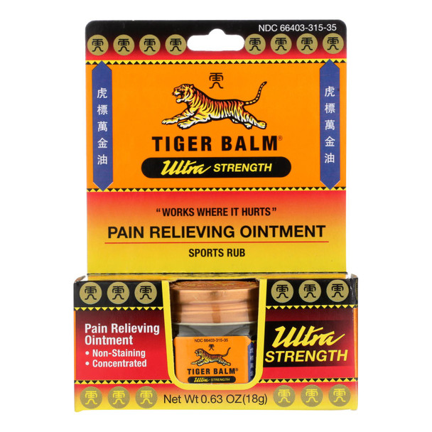 Tiger Balm Ultra Strength Pain Relieving Ointment - 0.63 Oz