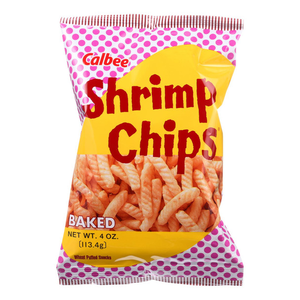 Calbee Snapea Crisp - Chips - Baked - Shrimp Flavored - 4 Oz - Case Of 12