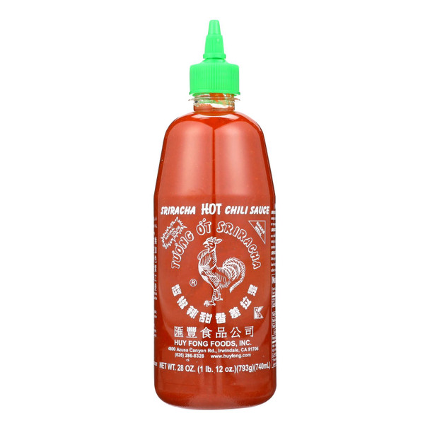 Huy Fong Hot Chili Sauce - Sriracha - Case Of 12 - 28 Oz.