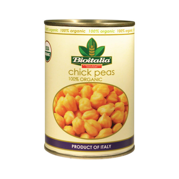 Bioitalia Organic Beans - Chick Peas - Case Of 12 - 14 Oz.
