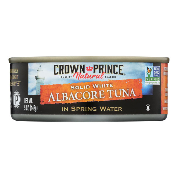 Crown Prince Albacore Tuna In Spring Water - Solid White - Case Of 12 - 5 Oz. - 1111772