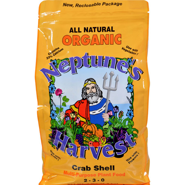 Neptune's Harvest Crab Shell Fertilizer - Orange Label - 4 Lb