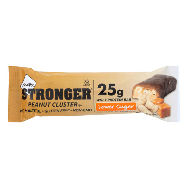 Nugo Nutrition Bar - Stronger Peanut Cluster - 2.82 Oz - Case Of 12