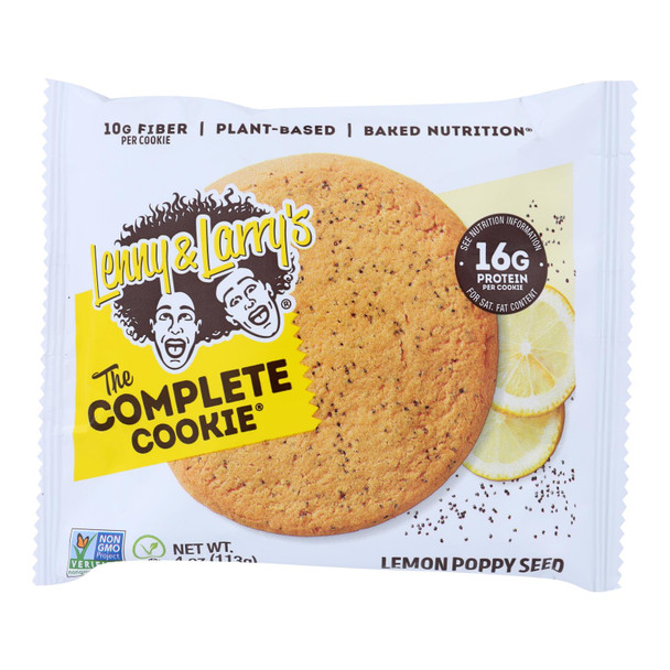 Lenny And Larry's The Complete Cookie - Lemon Poppyseed - 4 Oz - Case Of 12