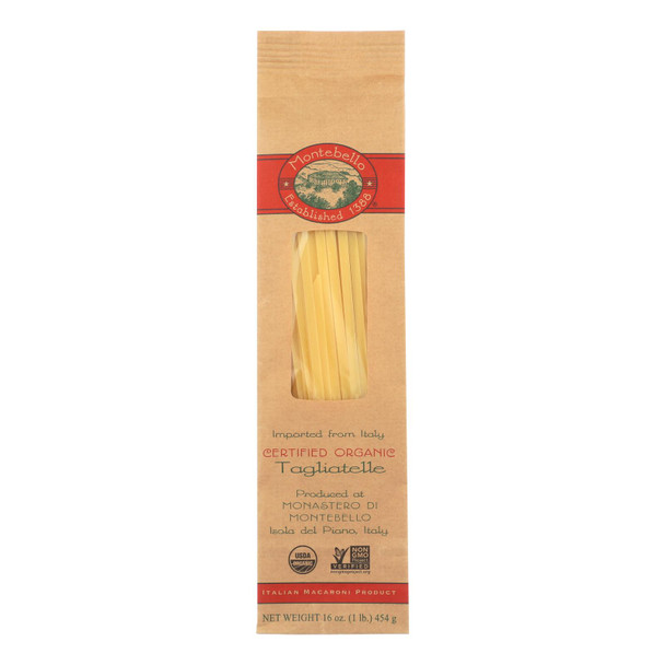 Montebello Organic Pasta - Tagliatelle - Case Of 12 - 1 Lb.
