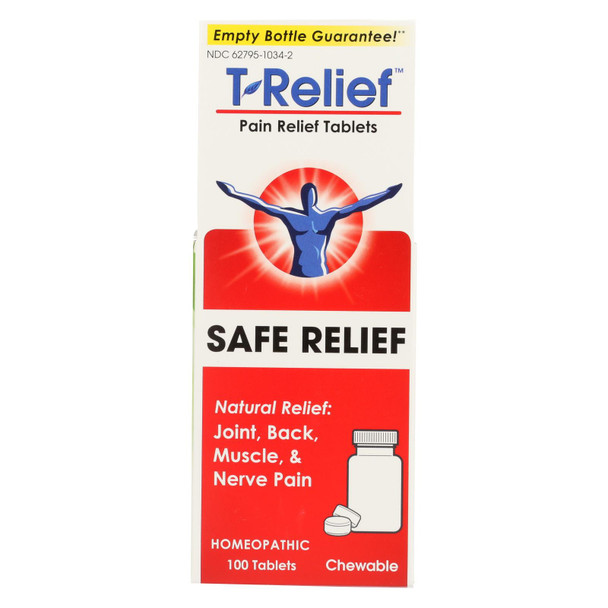 T-relief - Pain Relief Tablets - Arnica Plus 12 Natural Ingredients - 100 Tablets