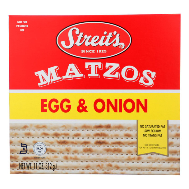 Streit's Daily Matzo - Egg And Onion - Case Of 12 - 11 Oz.