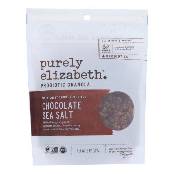 Purely Elizabeth Probiotic Granola - Chocolate Sea Salt - Case Of 6 - 8 Oz.