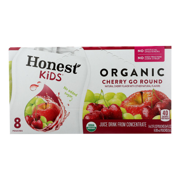 Honest Kids Organic Kids Juice Drinks - Cherry Go Round - Case Of 4 - 8/6.75fl Oz