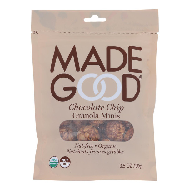 Made Good Granola Minis - Chocolate Chip - Case Of 6 - 3.5 Oz.