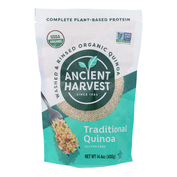 Ancient Harvest Quinoa - Organic - Traditional - Whole Grain - Gluten Free - Case Of 12 - 14.4 Oz